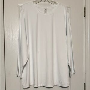 Zuda Classic White Women's Top Size 5X